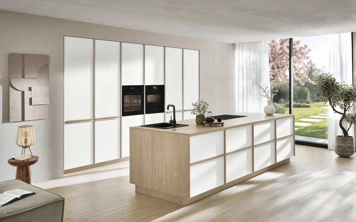 Sakura Kueche Insel Kücheninsel mit Rahmenoptik